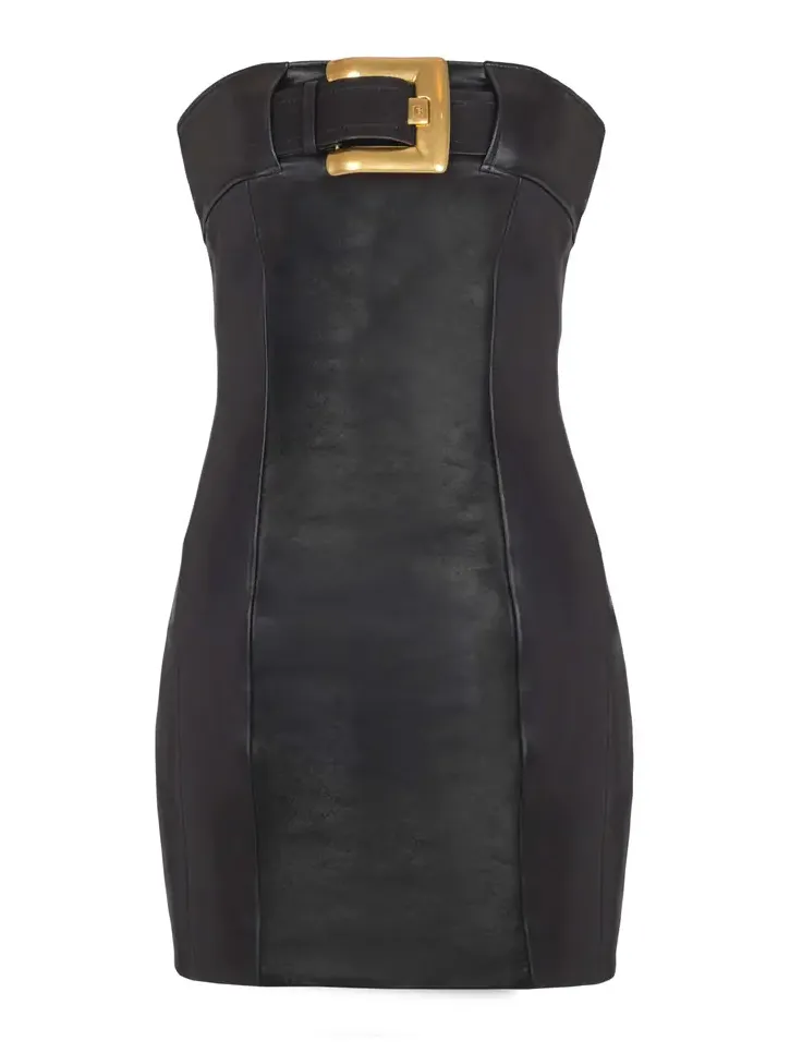 Bustier dress with belt detail