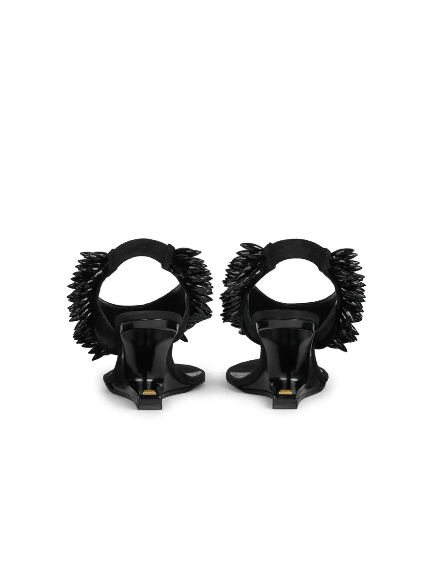 Balmain No Wedge beaded suede sandals | Thumbnail 4 Balmain No Wedge beaded suede sandals | Thumbnail 4