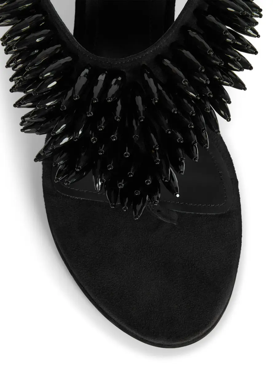Balmain No Wedge beaded suede sandals | Thumbnail 5 Balmain No Wedge beaded suede sandals | Thumbnail 5