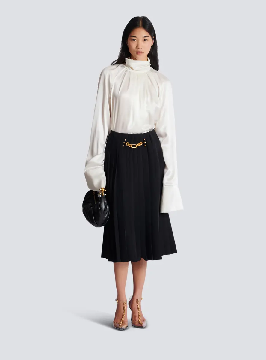 Balmain Draped silk blouse | Thumbnail 2 Balmain Draped silk blouse | Thumbnail 2