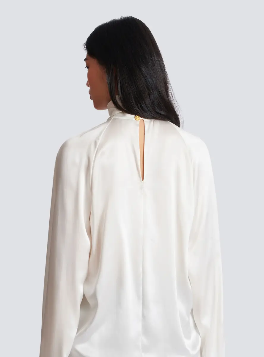 Balmain Draped silk blouse | Thumbnail 4 Balmain Draped silk blouse | Thumbnail 4