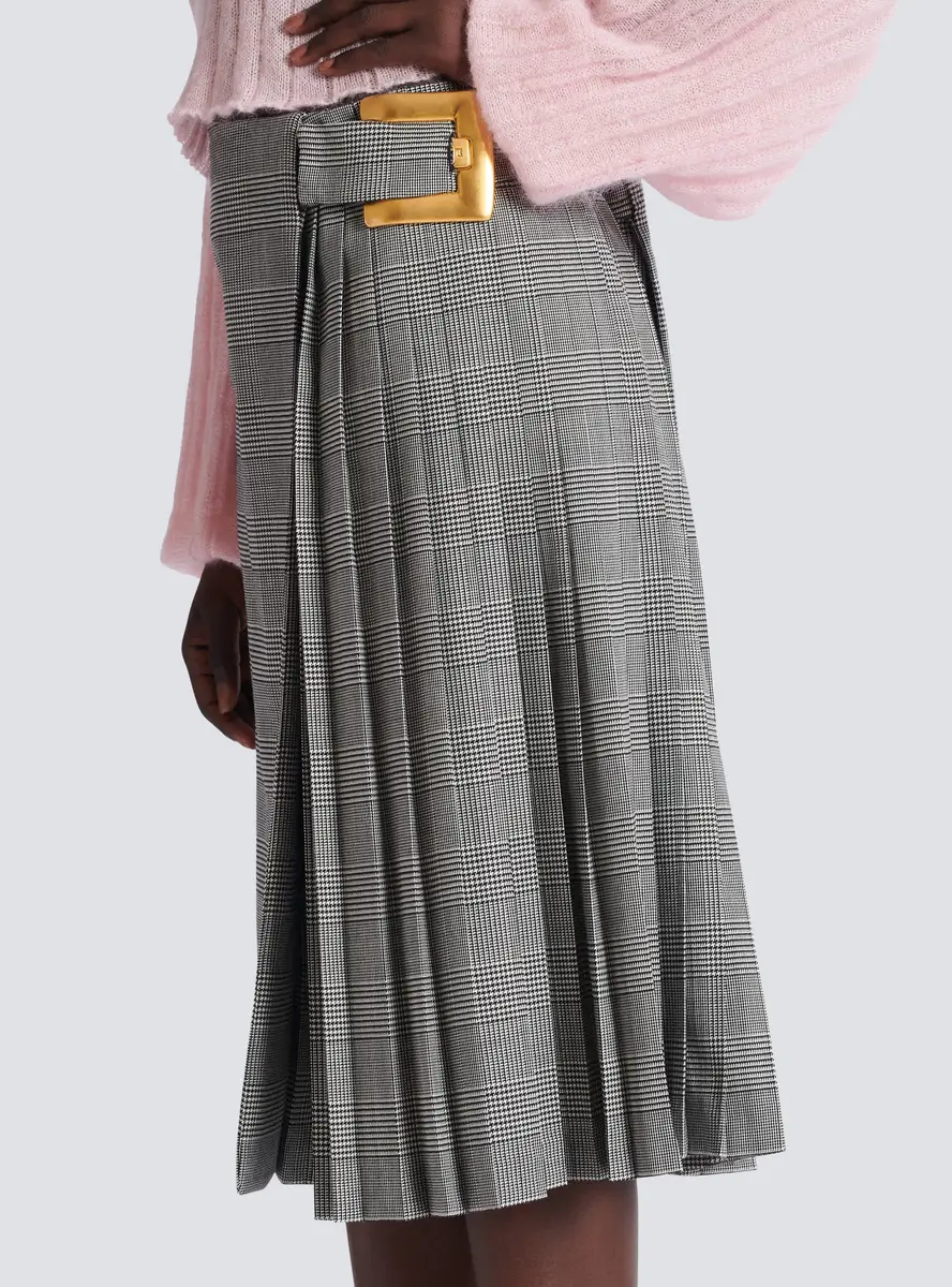 Balmain Midi skirt in Prince of Wales jacquard | Thumbnail 6 Balmain Midi skirt in Prince of Wales jacquard | Thumbnail 6
