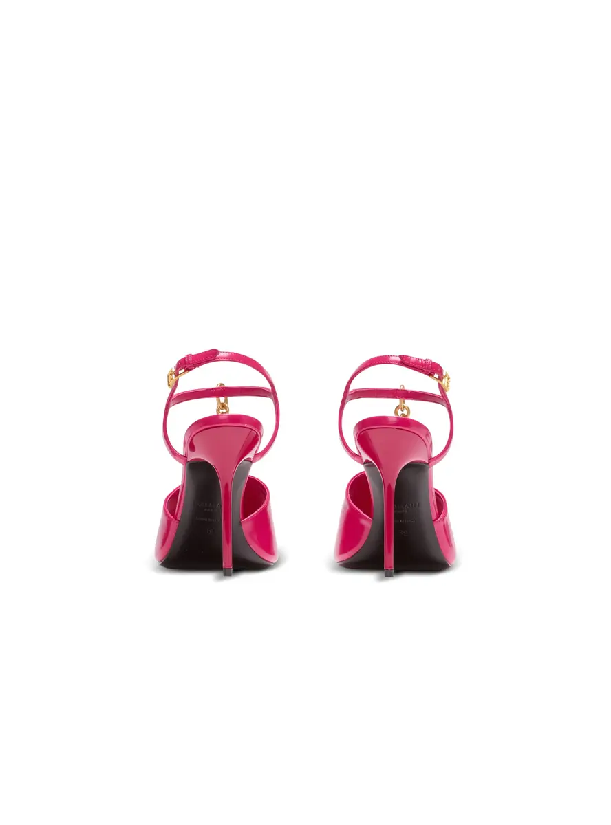 Balmain Sync sandals in shiny lambskin | Thumbnail 3