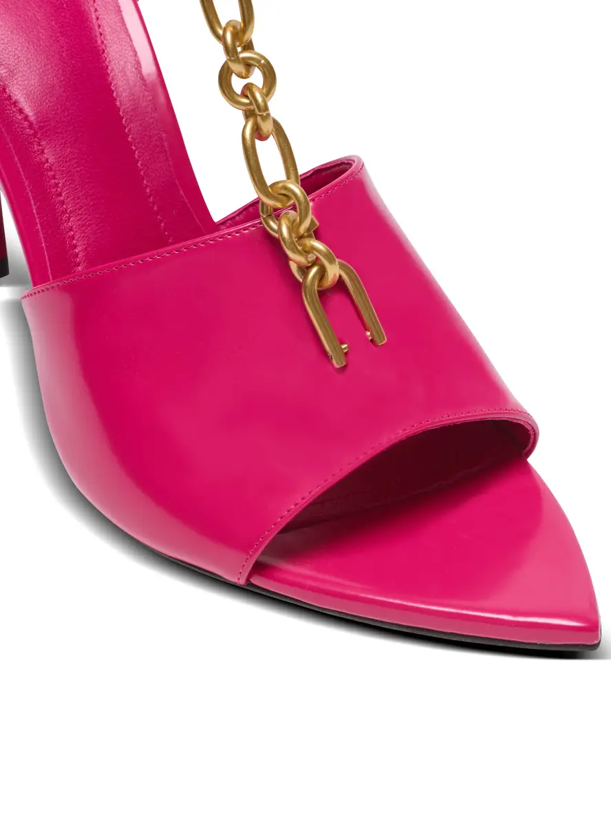 Balmain Sync sandals in shiny lambskin | Thumbnail 5