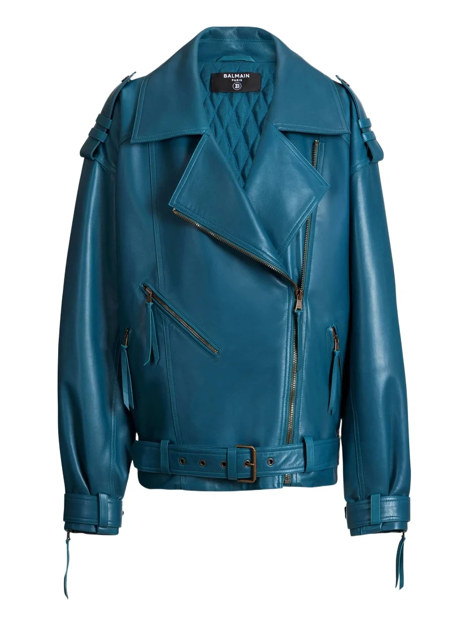 Lambskin leather biker jacket Lambskin leather biker jacket