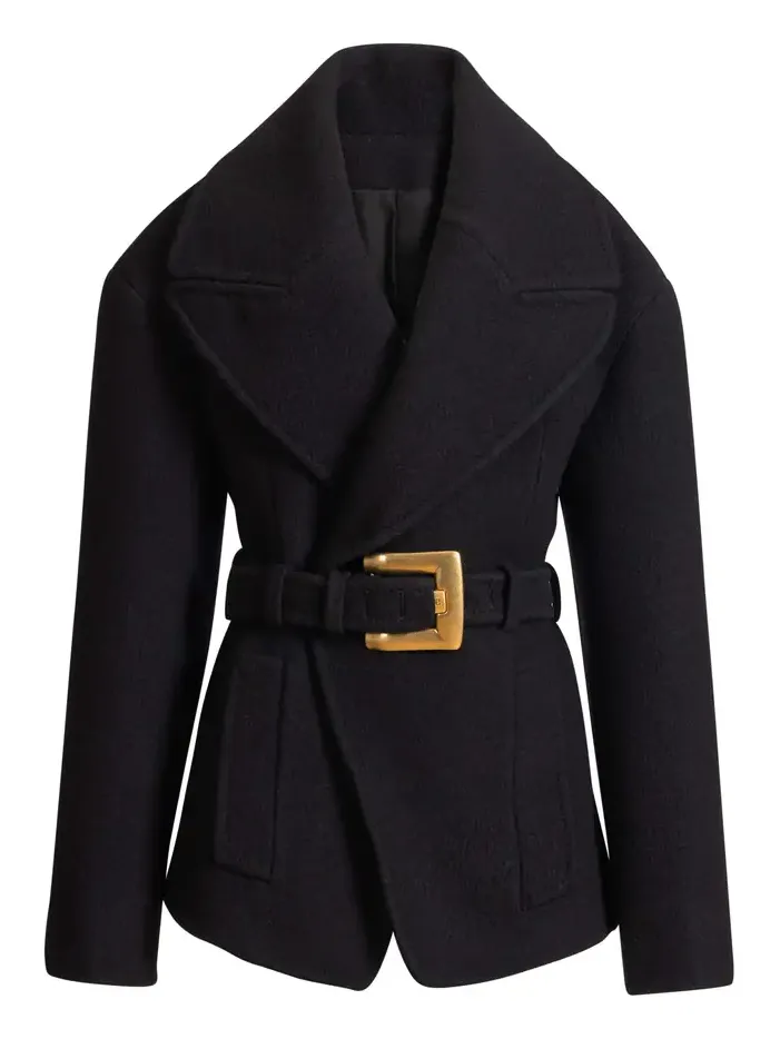 Belted wool pea coat Belted wool pea coat
