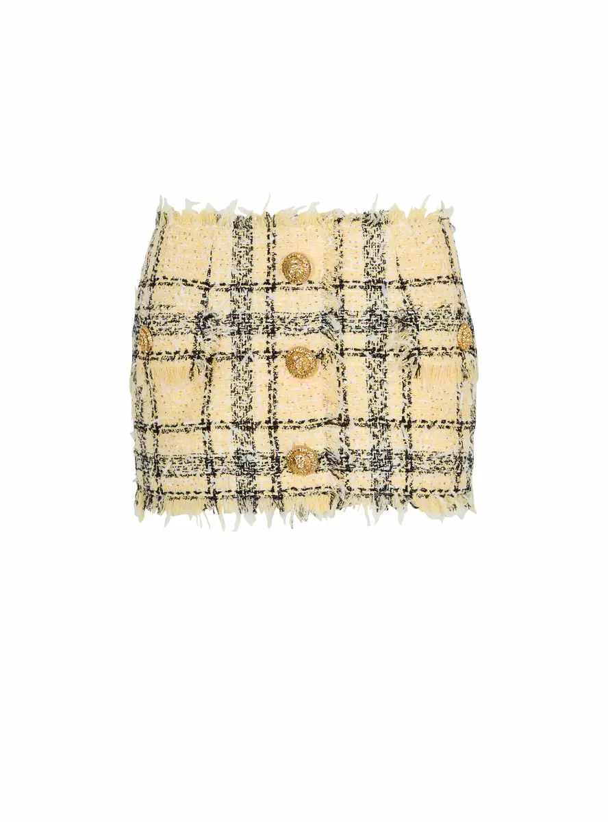 Balmain Glitter tweed mini skirt
