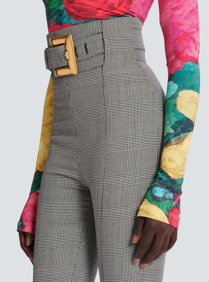 Balmain Stretch trousers in Prince of Wales jacquard | Thumbnail 7 Balmain Stretch trousers in Prince of Wales jacquard | Thumbnail 7