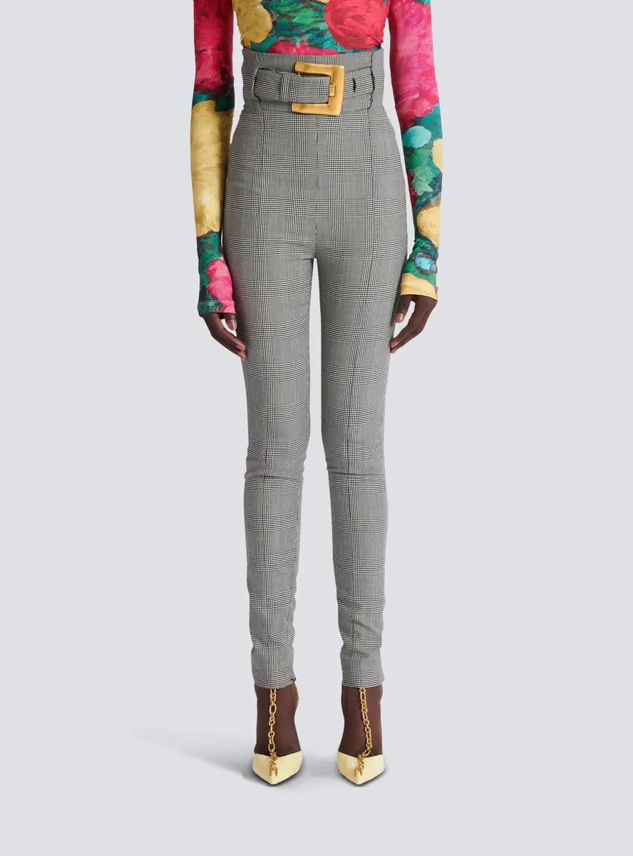 Balmain Stretch trousers in Prince of Wales jacquard | Thumbnail 8 Balmain Stretch trousers in Prince of Wales jacquard | Thumbnail 8
