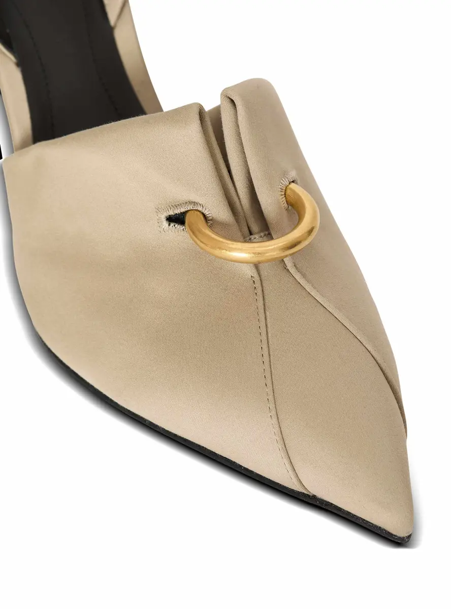 Balmain Cotton gabardine slingbacks with piercing | Thumbnail 5