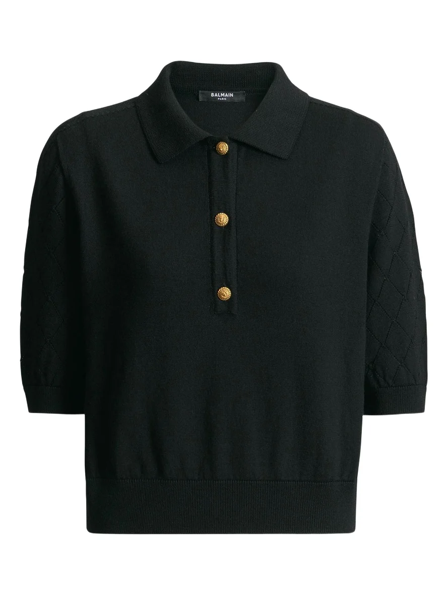 Balmain Knitted 3-button polo