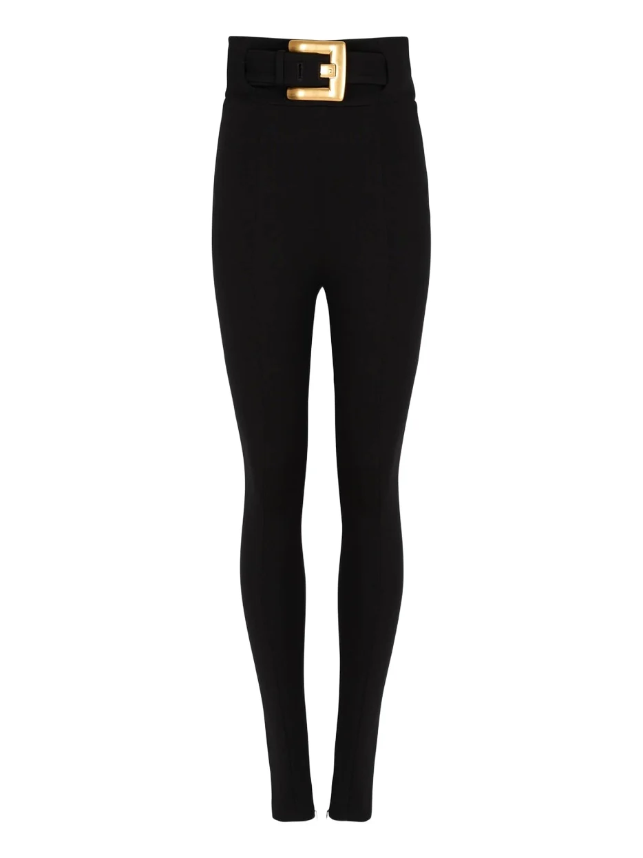 Stretch trousers with belt Stretch trousers with belt