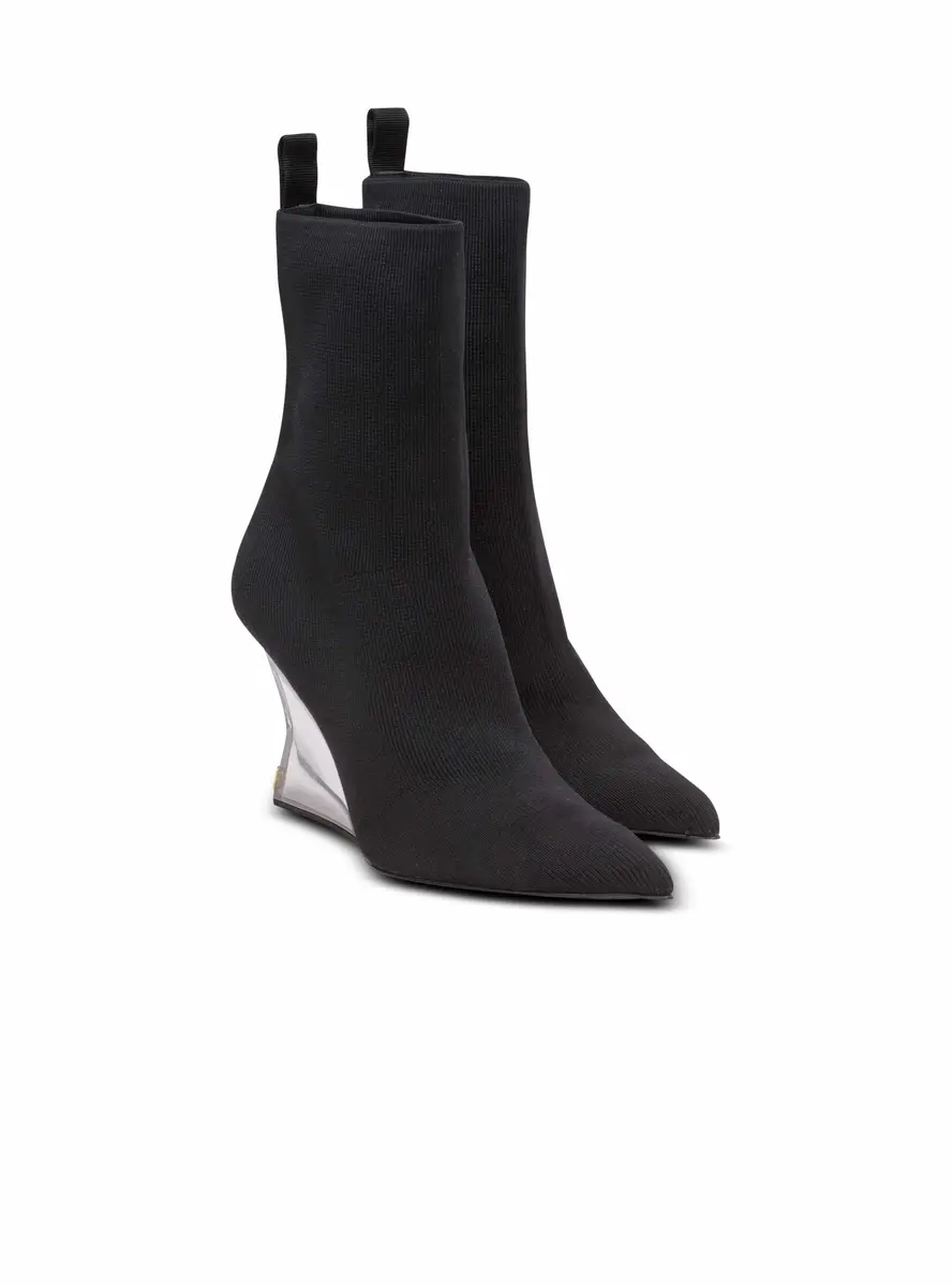 Balmain Wedge knit ankle boots | Thumbnail 3