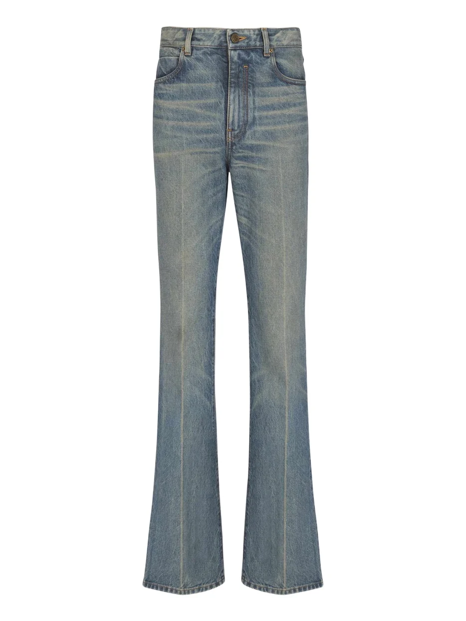 Balmain Slim straight-leg jeans in vintage denim