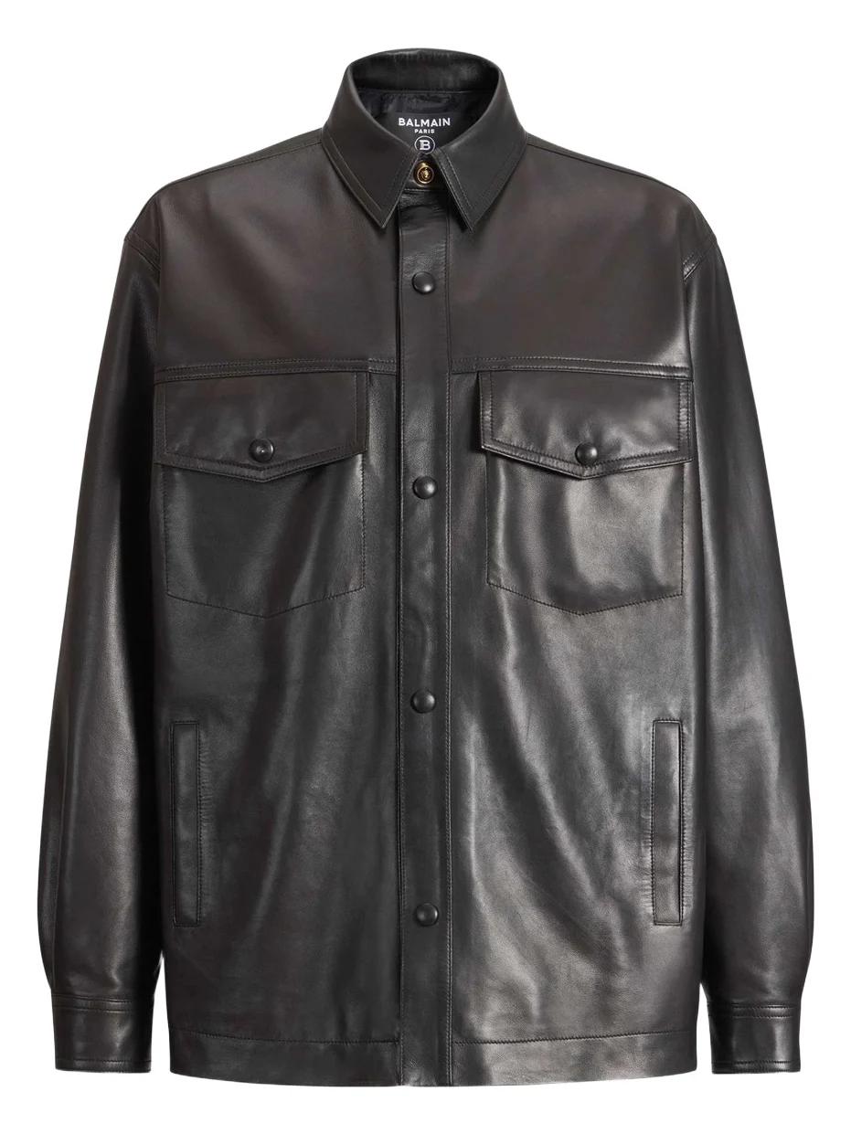 Balmain Leather overshirt