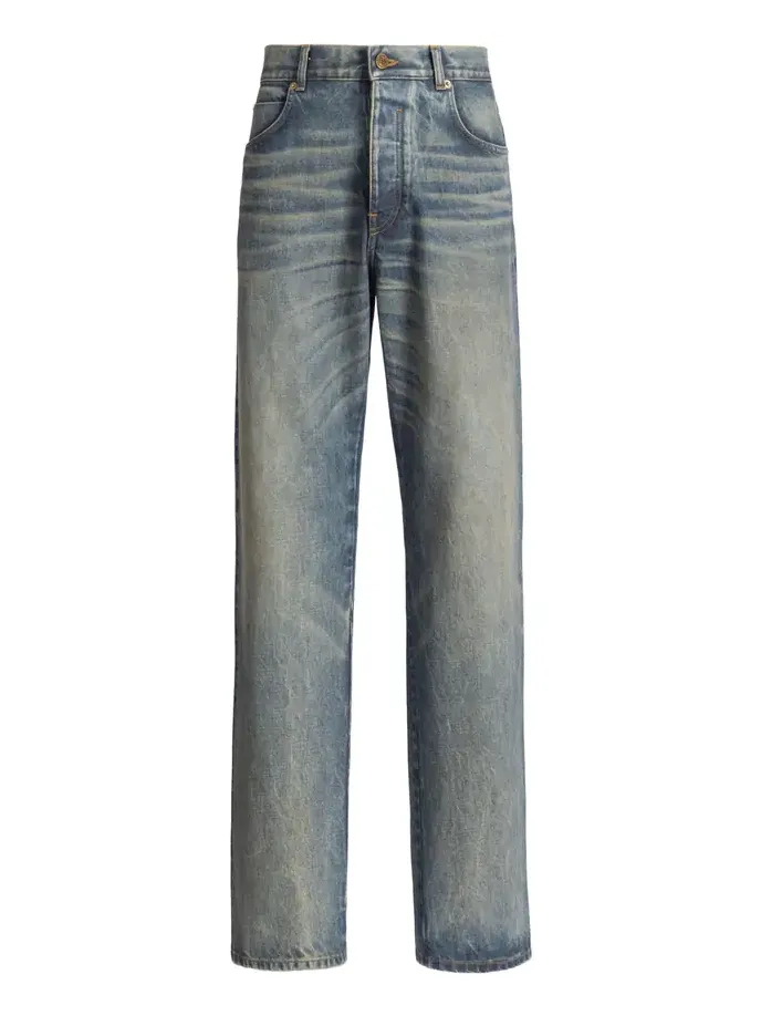 Balmain Loose-fit jeans in Vintage blue denim