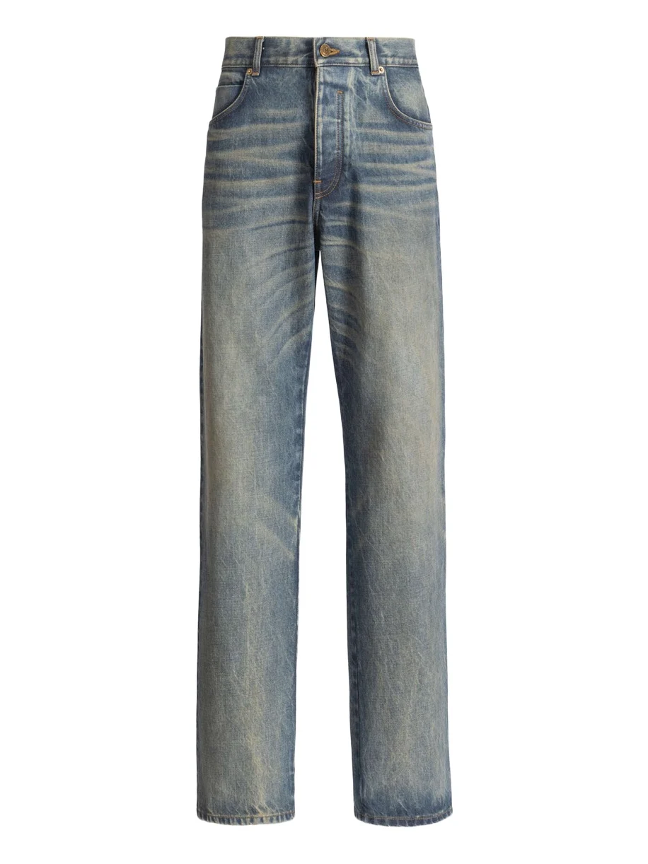 Balmain Loose-fit jeans in Vintage blue denim