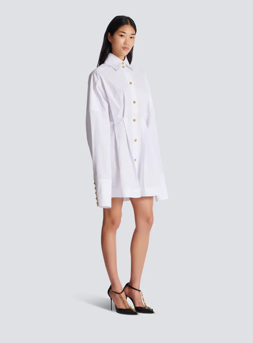 Balmain Poplin shirt dress | Thumbnail 3 Balmain Poplin shirt dress | Thumbnail 3