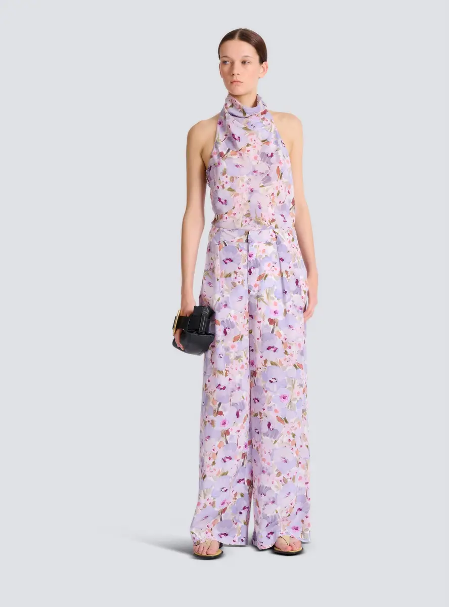 Balmain Printed Poppy Flower trousers | Thumbnail 2 Balmain Printed Poppy Flower trousers | Thumbnail 2