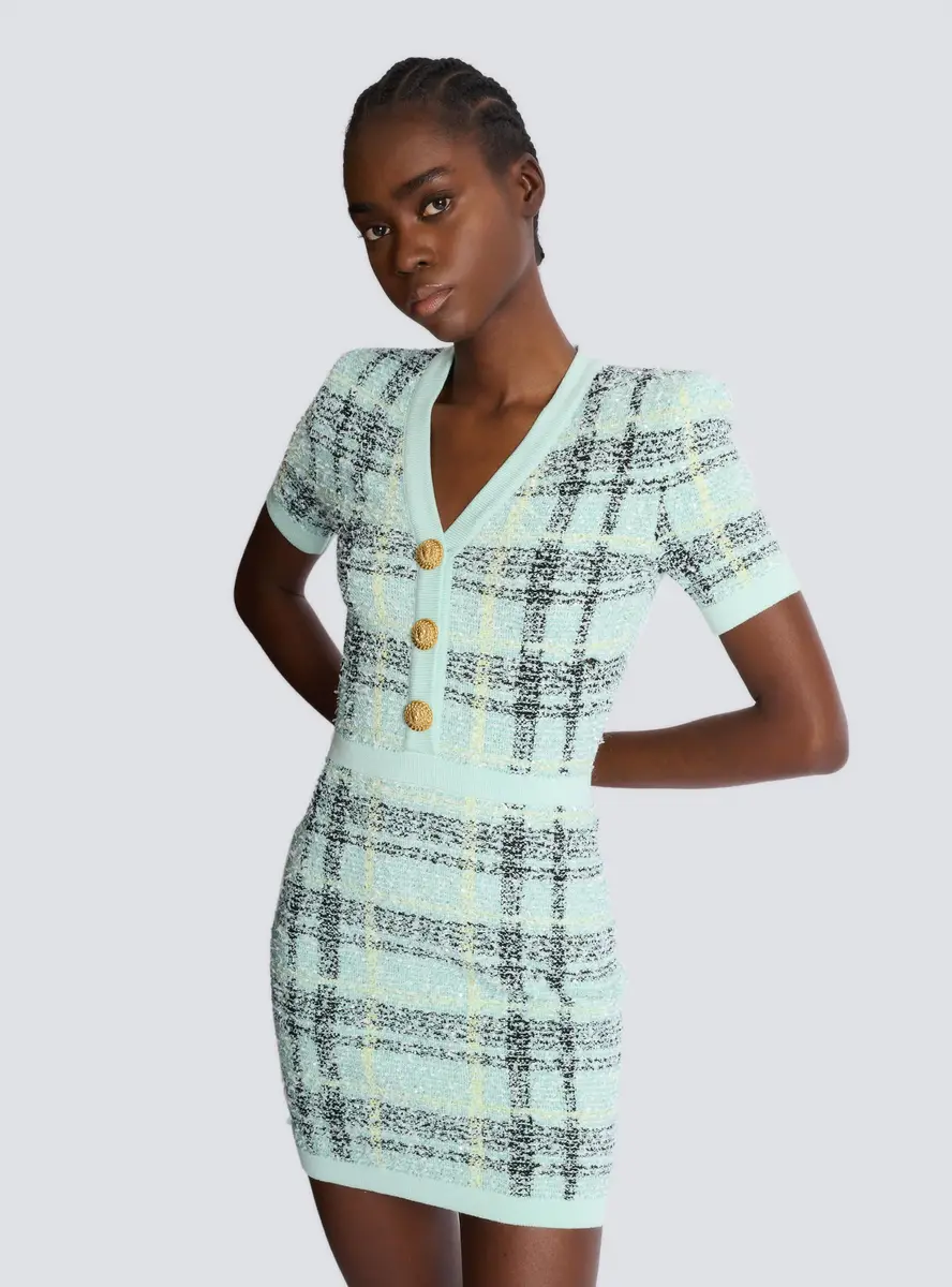 Balmain Short glitter tweed dress | Thumbnail 7 Balmain Short glitter tweed dress | Thumbnail 7