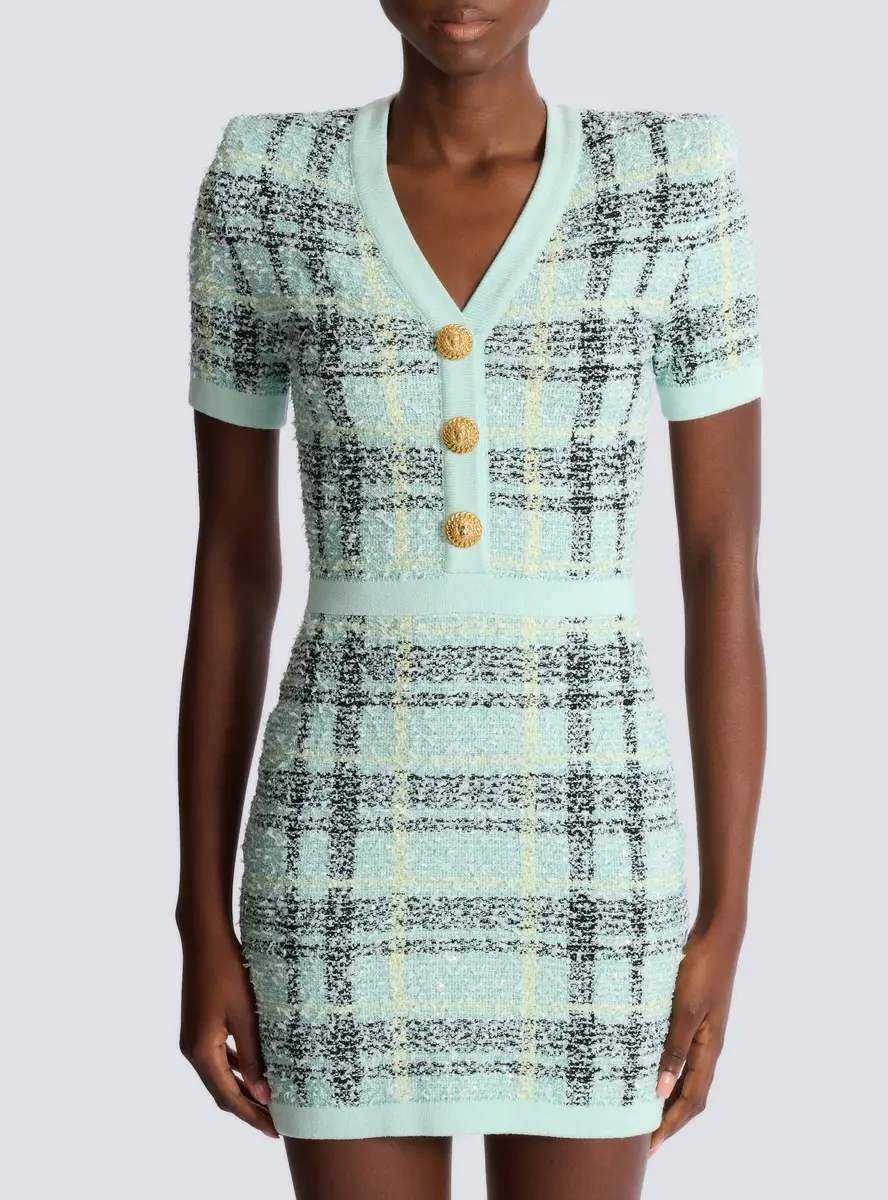 Balmain Short glitter tweed dress | Thumbnail 8 Balmain Short glitter tweed dress | Thumbnail 8