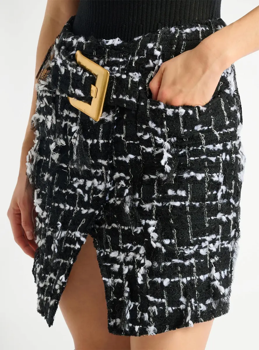 Balmain Belted fringed tweed skirt | Thumbnail 4 Balmain Belted fringed tweed skirt | Thumbnail 4