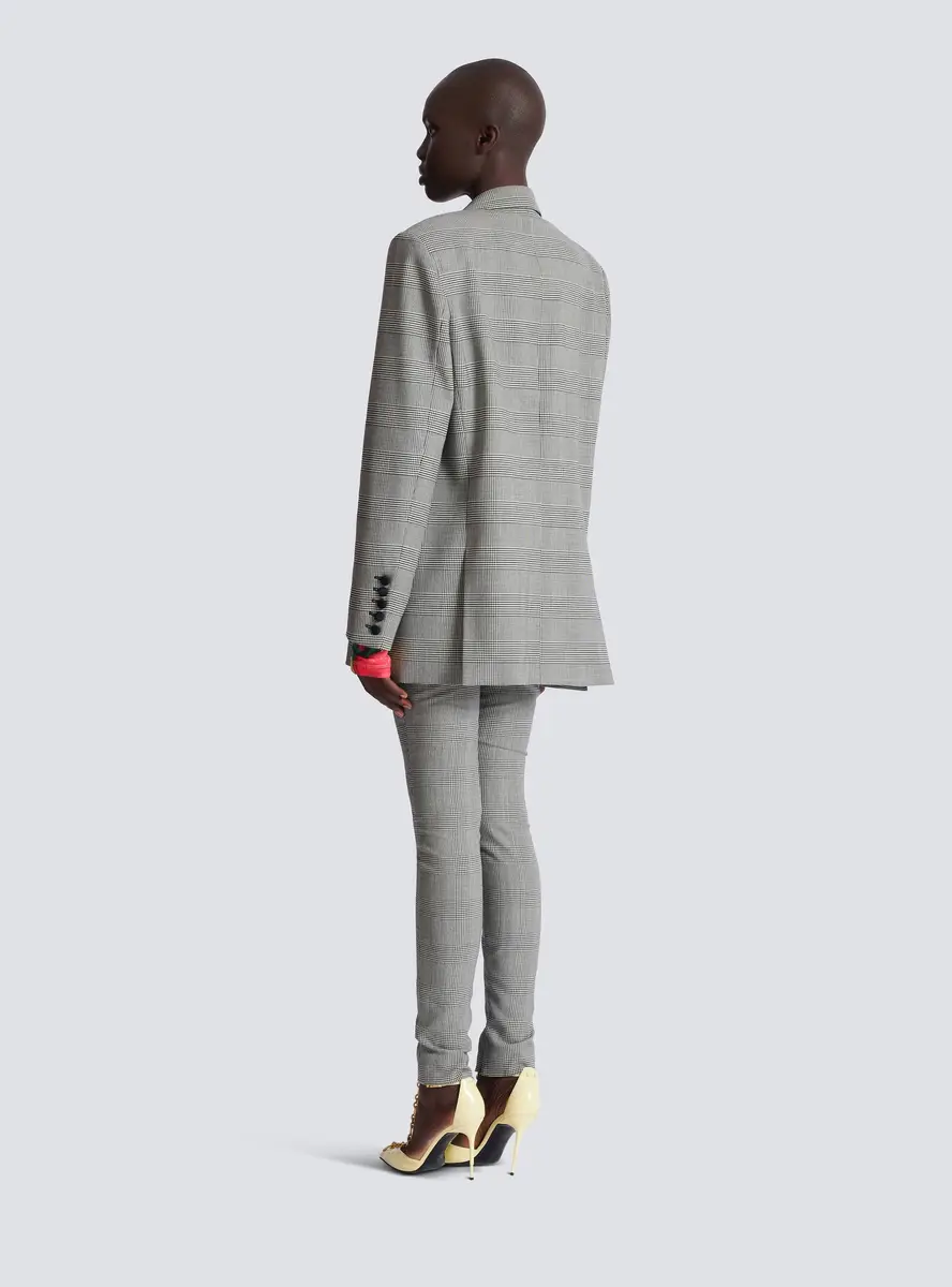 Balmain Oversized jacket in Prince of Wales jacquard | Thumbnail 4 Balmain Oversized jacket in Prince of Wales jacquard | Thumbnail 4