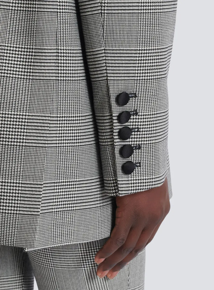 Balmain Oversized jacket in Prince of Wales jacquard | Thumbnail 5 Balmain Oversized jacket in Prince of Wales jacquard | Thumbnail 5