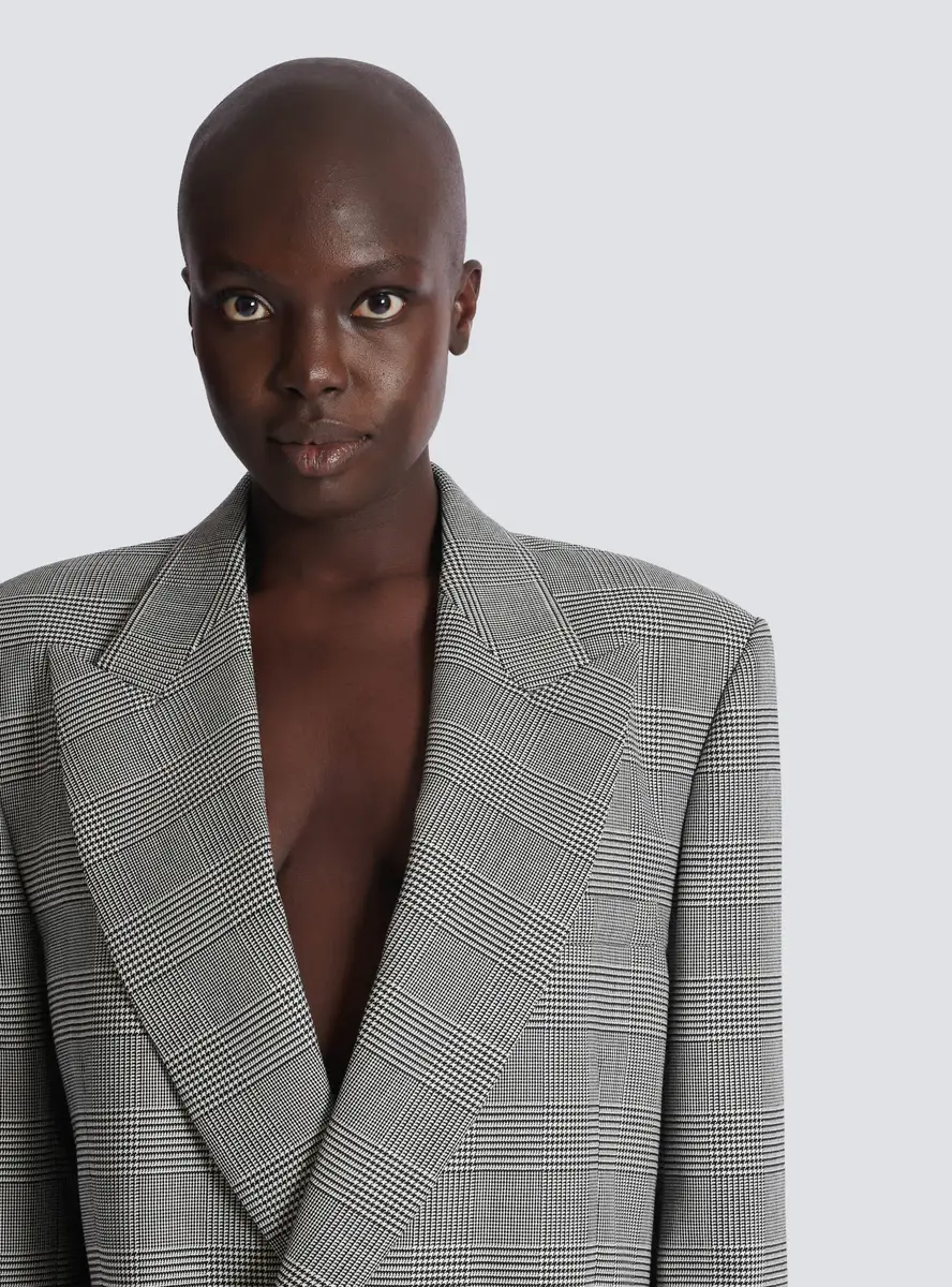 Balmain Oversized jacket in Prince of Wales jacquard | Thumbnail 7 Balmain Oversized jacket in Prince of Wales jacquard | Thumbnail 7