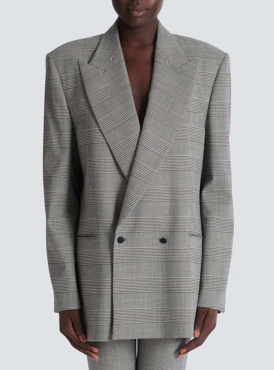 Balmain Oversized jacket in Prince of Wales jacquard | Thumbnail 8 Balmain Oversized jacket in Prince of Wales jacquard | Thumbnail 8