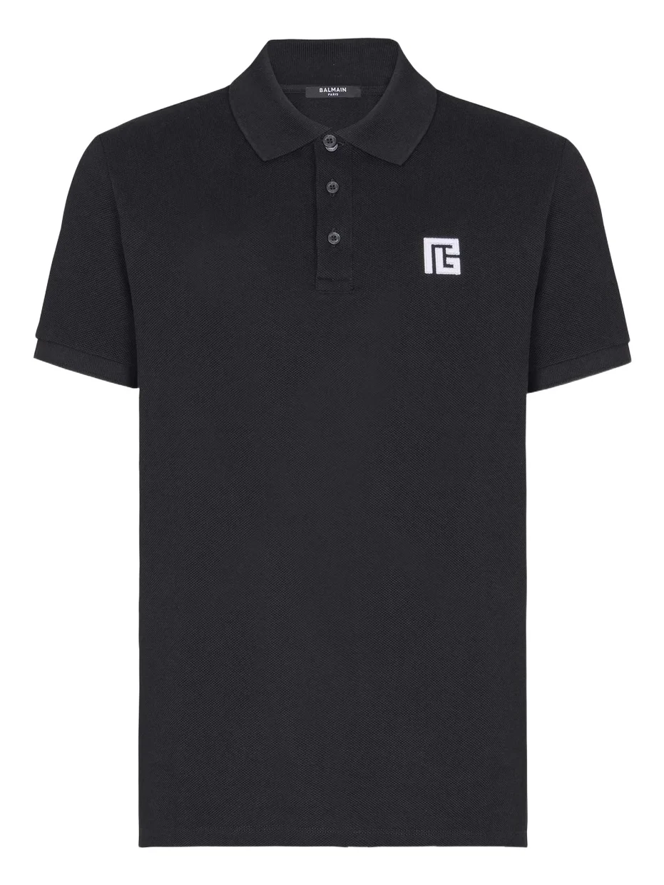 Embroidered cotton polo