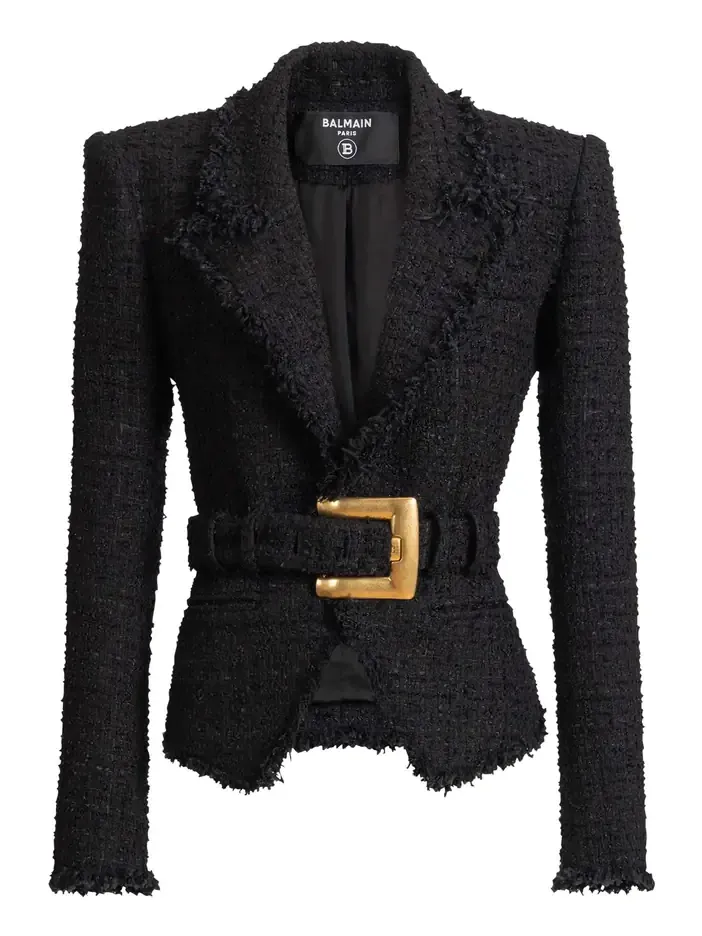 Belted tweed jacket Belted tweed jacket