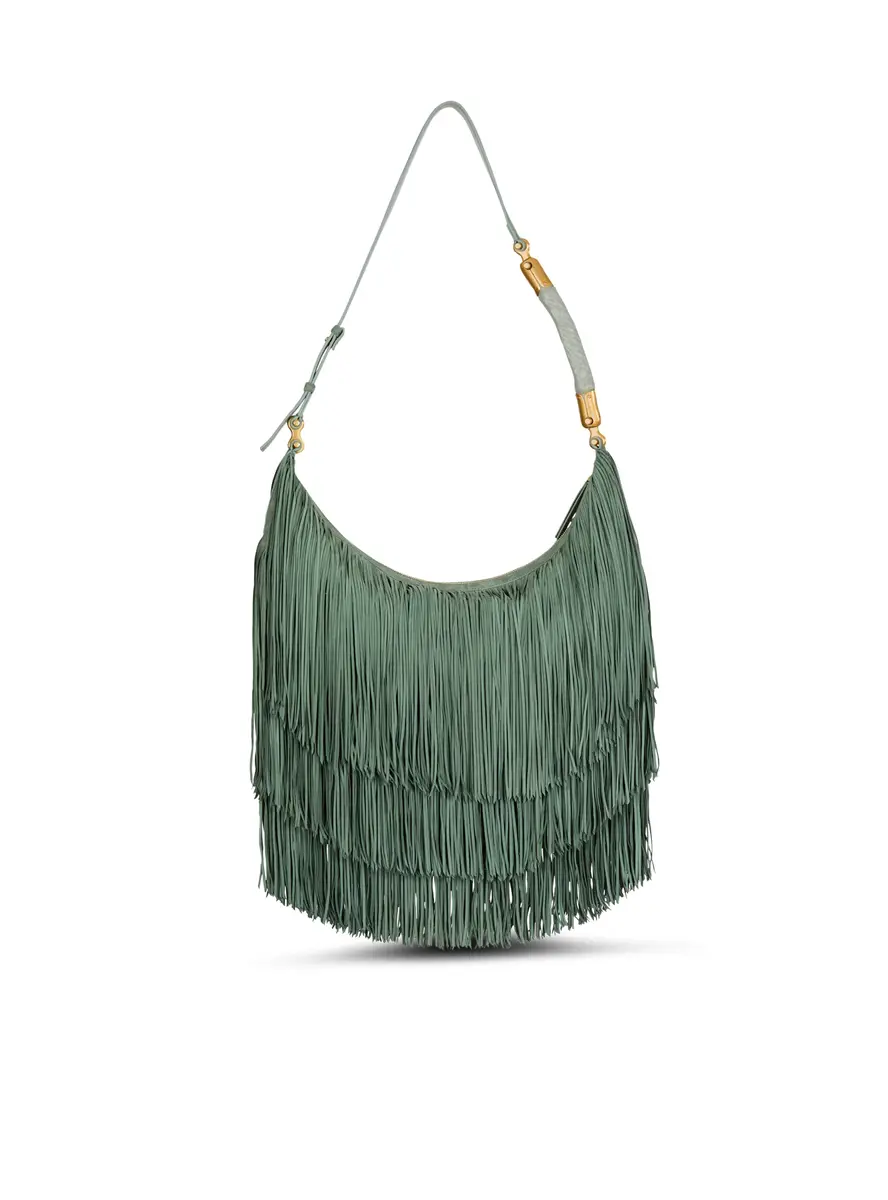 Balmain Ébène Hobo Large fringed suede bag | Thumbnail 4 Balmain Ébène Hobo Large fringed suede bag | Thumbnail 4