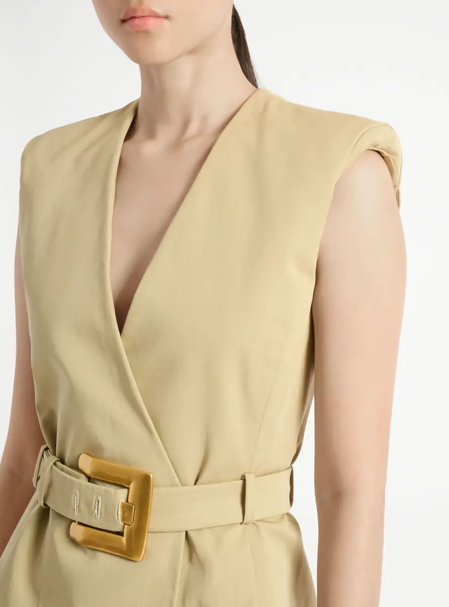 Balmain Short belted gabardine dress | Thumbnail 6 Balmain Short belted gabardine dress | Thumbnail 6