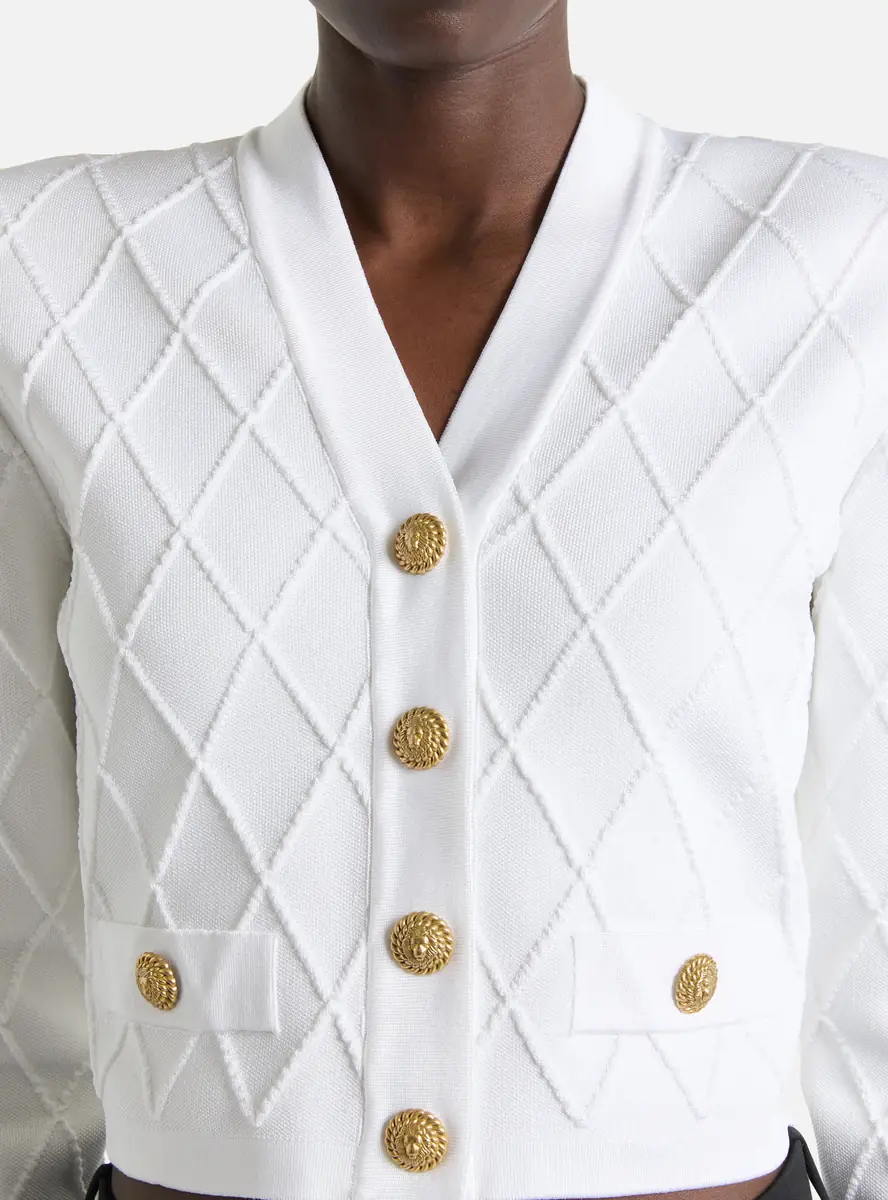 Balmain Cropped knit cardigan | Thumbnail 3