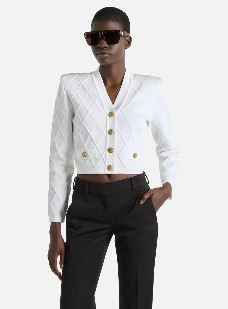 Balmain Cropped knit cardigan | Thumbnail 5