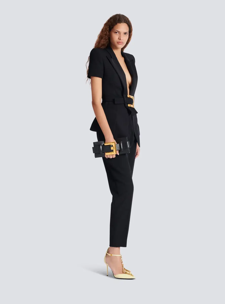 Balmain Grain de poudre jacket with belt detail | Thumbnail 2