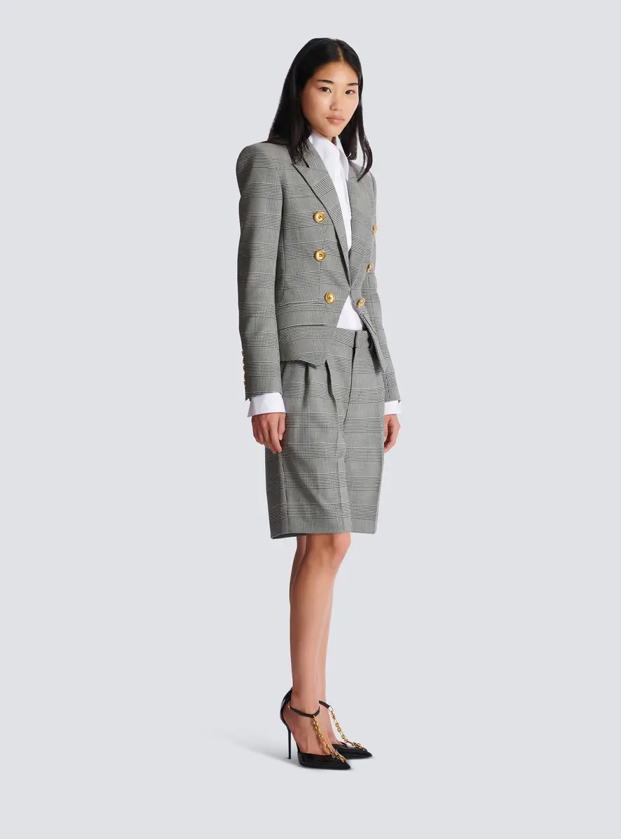 Balmain 6-buttons jacket in Prince of Wales jacquard | Thumbnail 3 Balmain 6-buttons jacket in Prince of Wales jacquard | Thumbnail 3