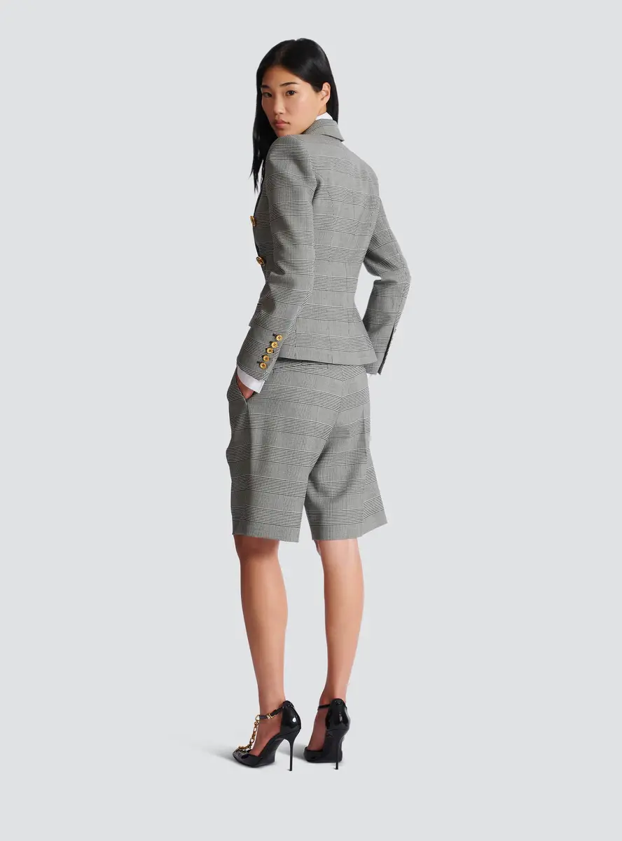 Balmain 6-buttons jacket in Prince of Wales jacquard | Thumbnail 4 Balmain 6-buttons jacket in Prince of Wales jacquard | Thumbnail 4