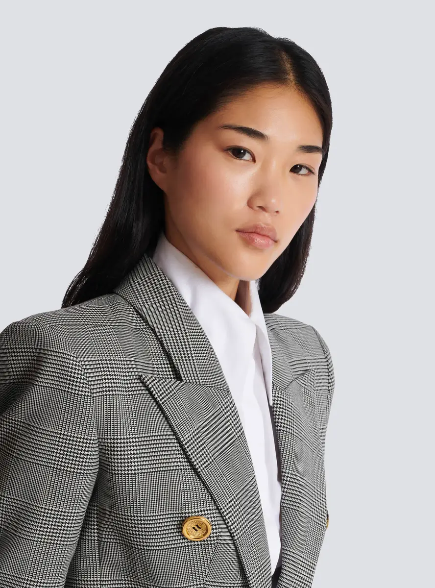 Balmain 6-buttons jacket in Prince of Wales jacquard | Thumbnail 5 Balmain 6-buttons jacket in Prince of Wales jacquard | Thumbnail 5