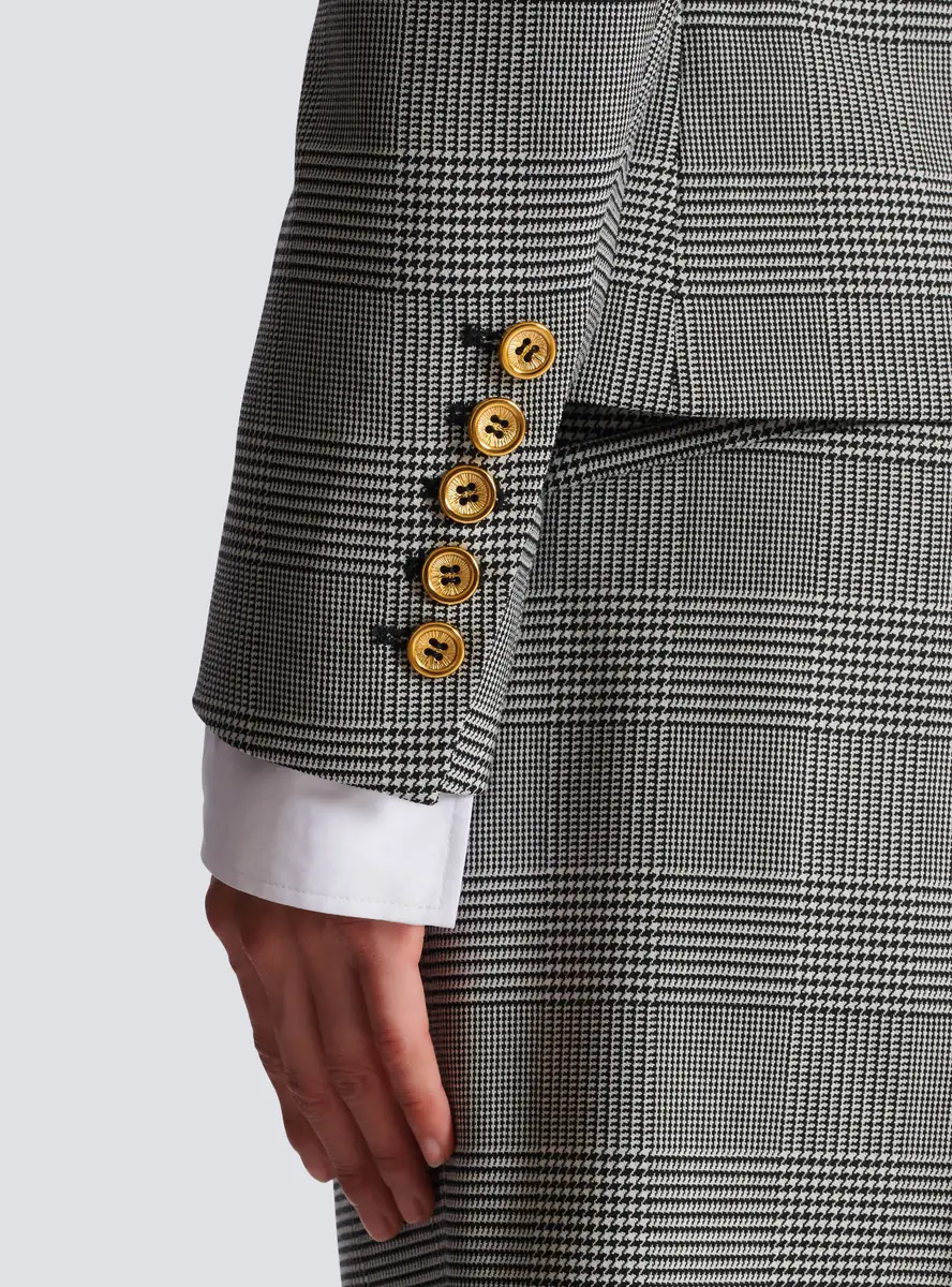 Balmain 6-buttons jacket in Prince of Wales jacquard | Thumbnail 6 Balmain 6-buttons jacket in Prince of Wales jacquard | Thumbnail 6