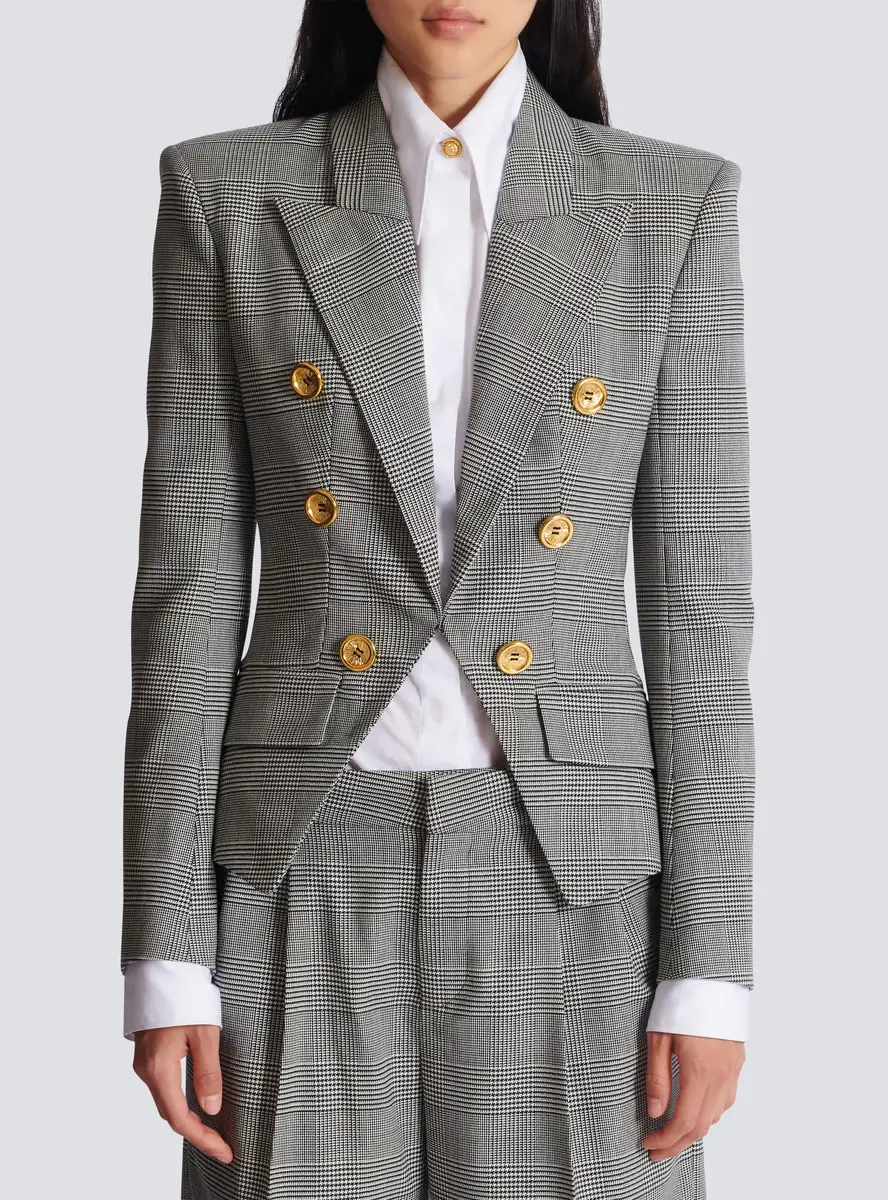 Balmain 6-buttons jacket in Prince of Wales jacquard | Thumbnail 8 Balmain 6-buttons jacket in Prince of Wales jacquard | Thumbnail 8