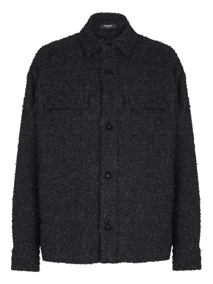 Monogram tweed overshirt