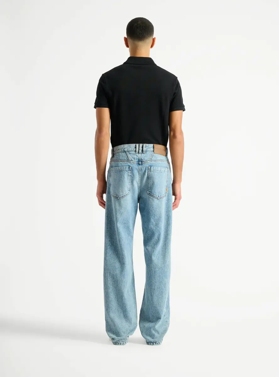 Balmain Loose-fit jeans in Light blue denim | Thumbnail 3