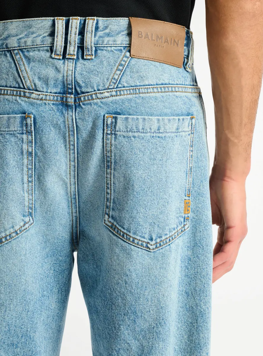 Balmain Loose-fit jeans in Light blue denim | Thumbnail 5