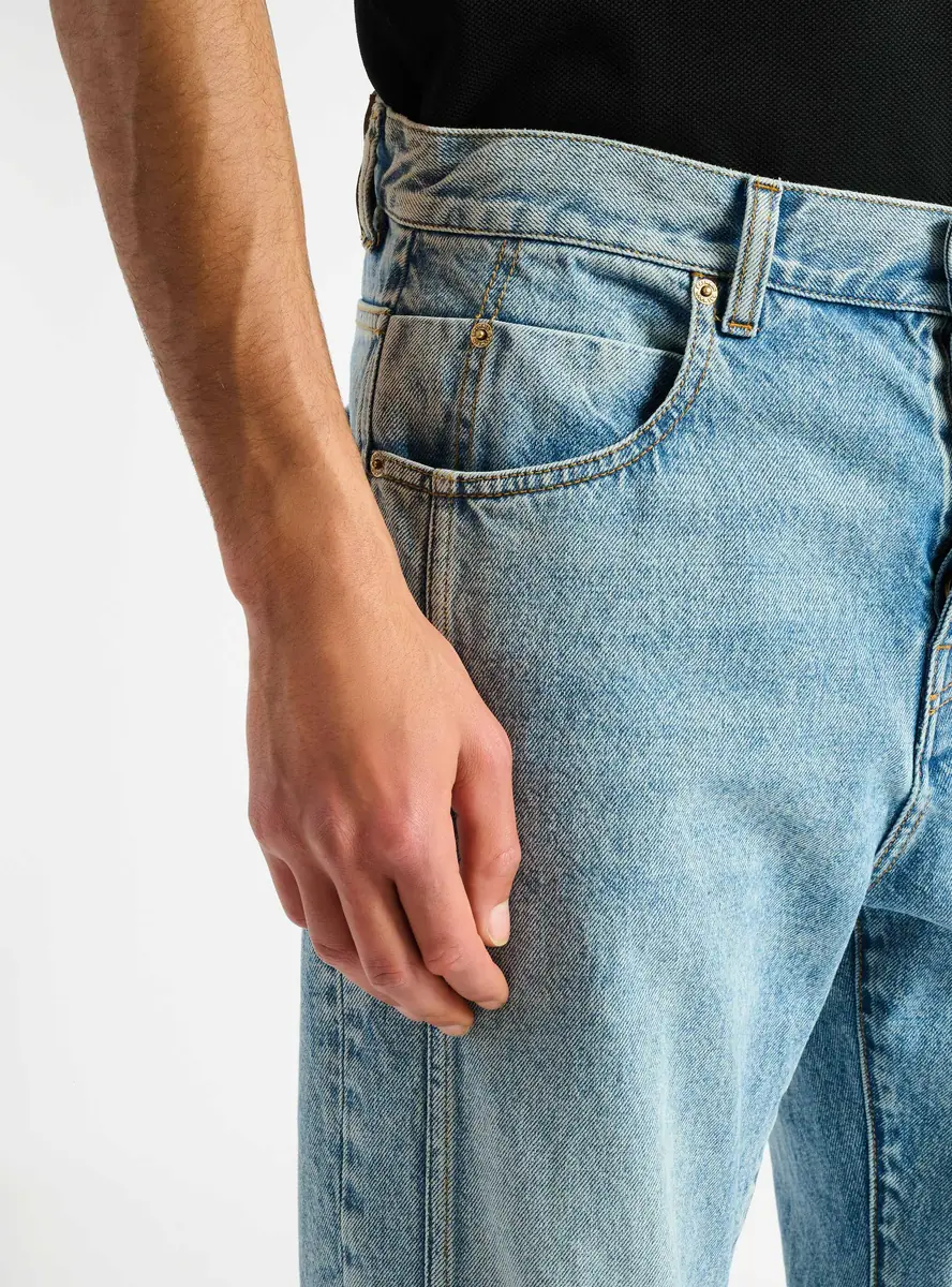 Balmain Loose-fit jeans in Light blue denim | Thumbnail 6