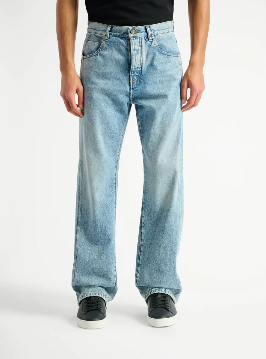 Balmain Loose-fit jeans in Light blue denim | Thumbnail 7