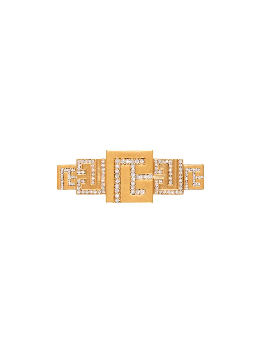 Balmain 3D PB brooch with crystals | Image 1 Balmain 3D PB brooch with crystals | Image 1