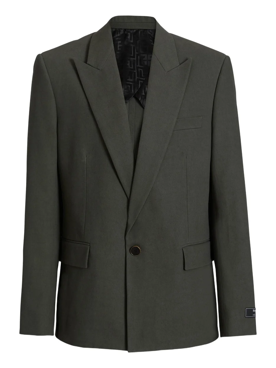 Balmain Cotton twill 1-button jacket