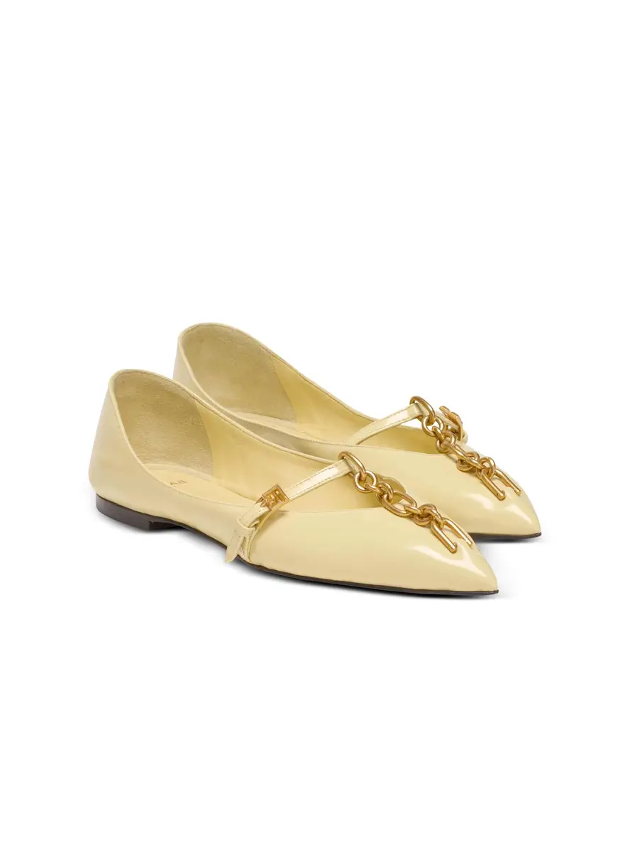 Balmain Shiny lambskin Sync ballet flats | Thumbnail 2